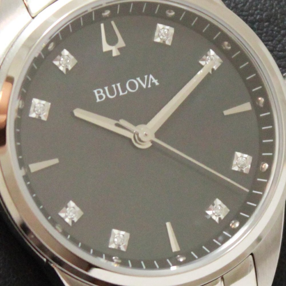 Bulova Sutton Ladies Watch Diamond Indices Black Mother Of Pearl Dial 33mm - Picture 13 of 13